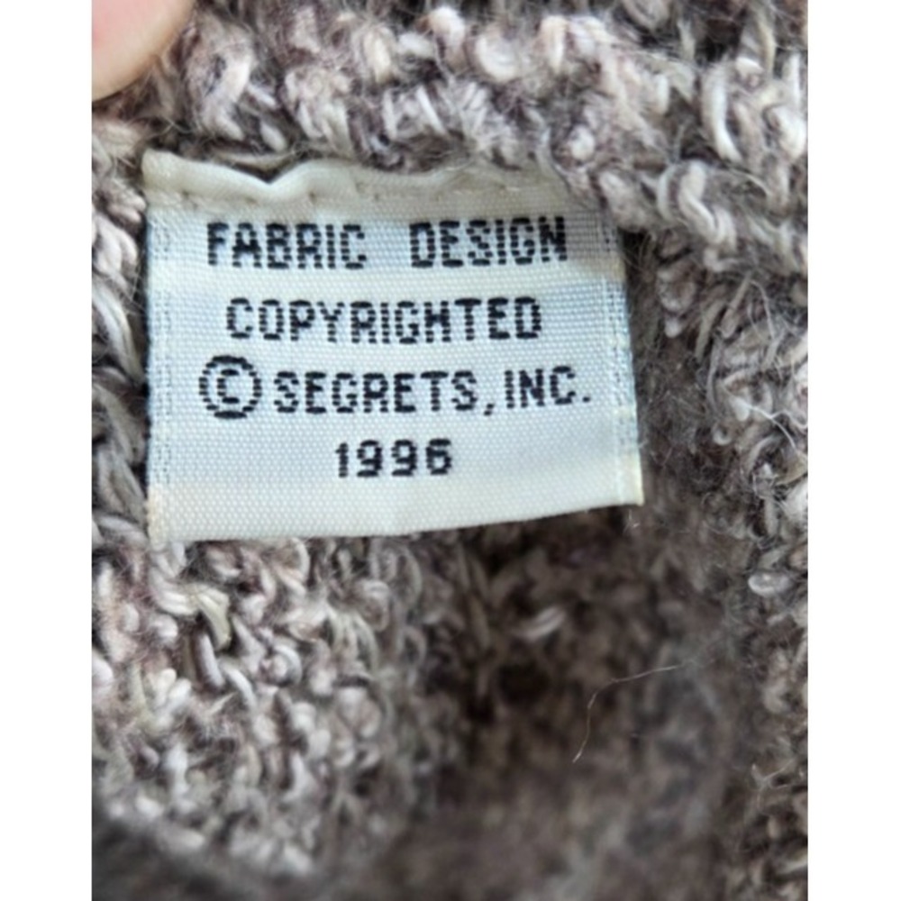 Vintage‎ Sigrid Olsen Sport Brown Purple Beige Hand Knitted Cardigan Sweater - Picture 3 of 5